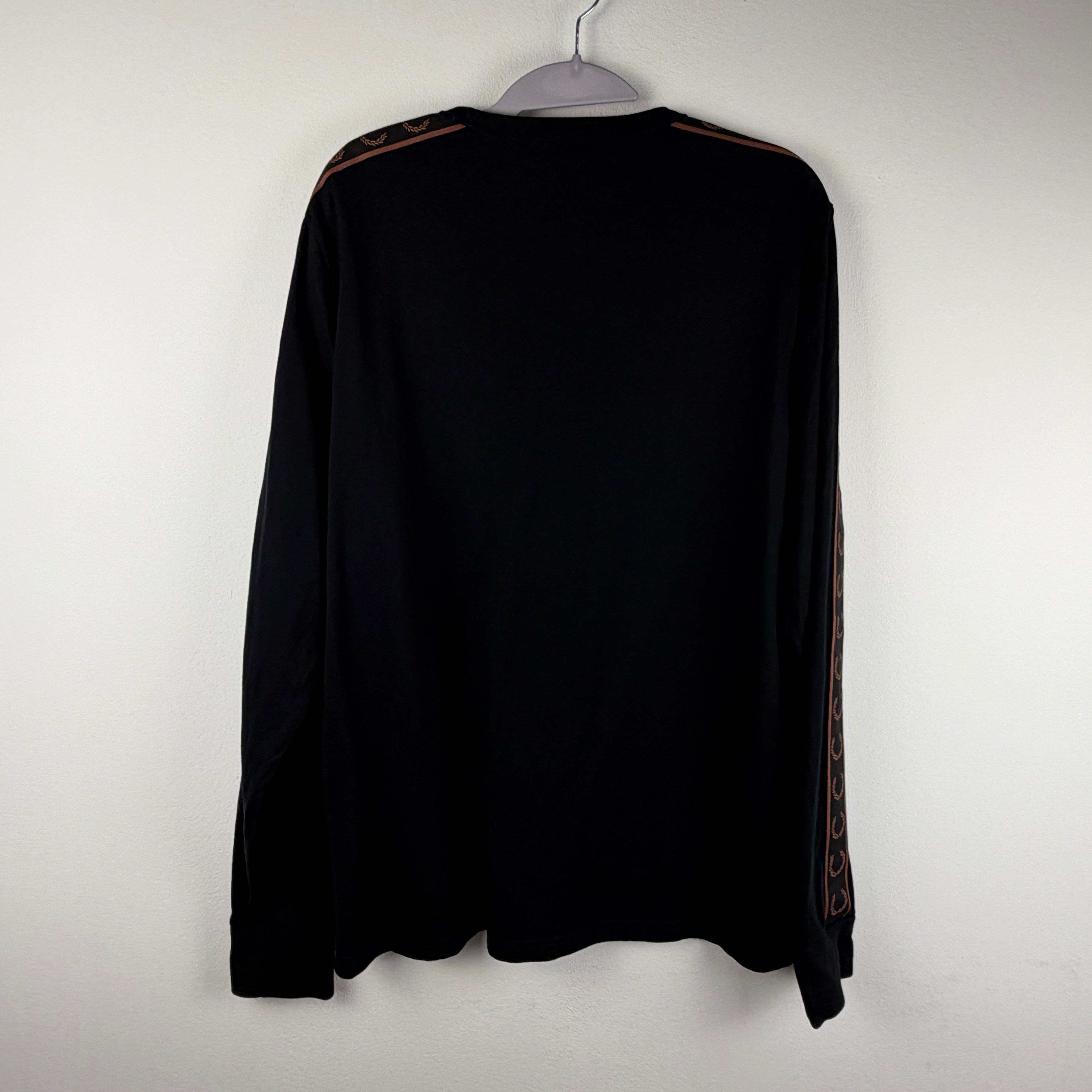 Fred Perry Longsleeve Logo Tape - Black M
