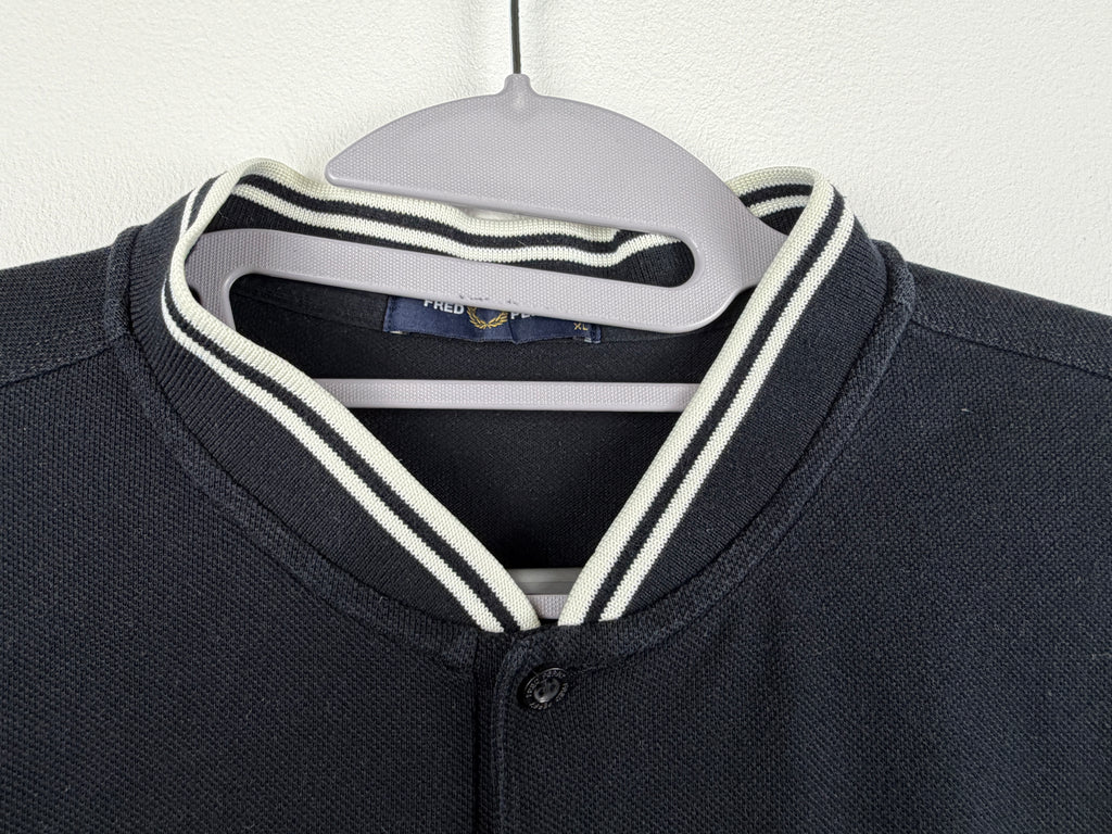 Fred Perry Polo Stand-Up Collar - Black XL