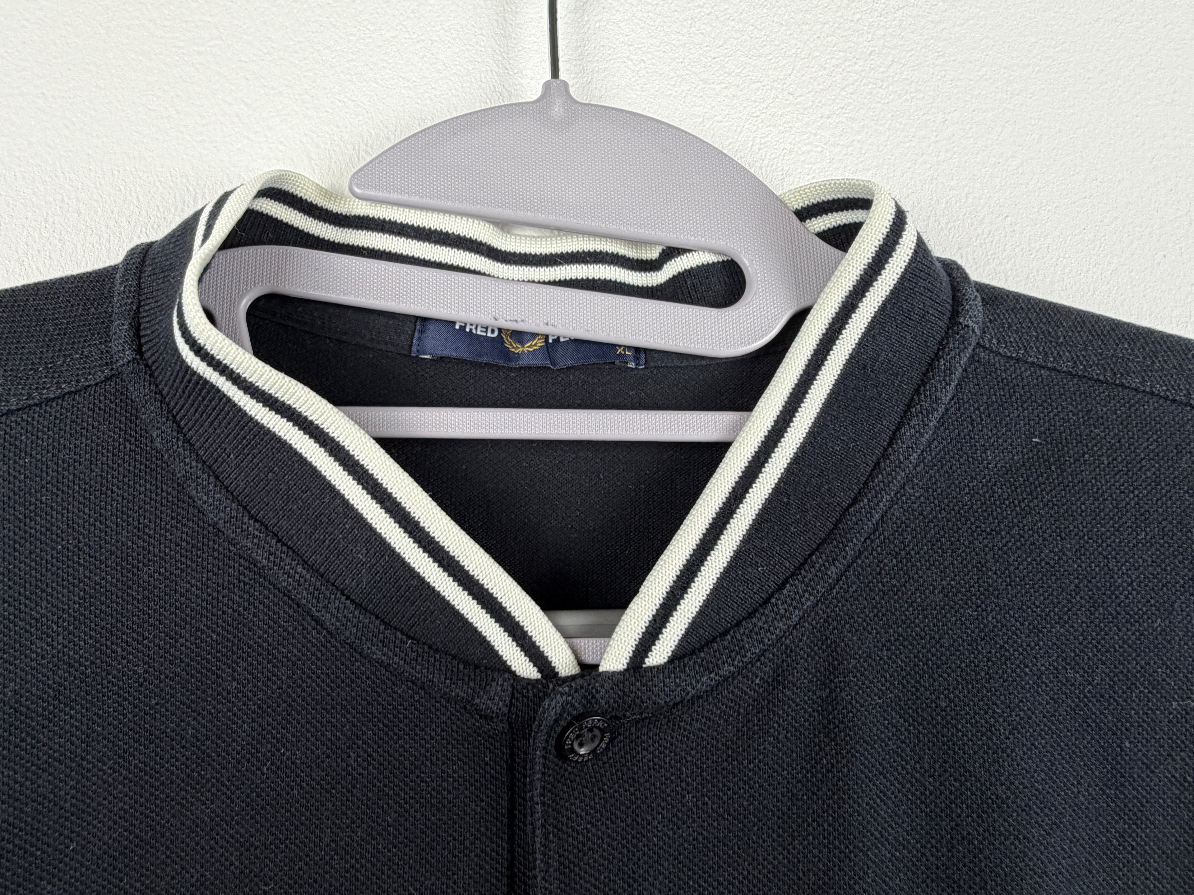 Fred Perry Polo Stand-Up Collar - Black XL