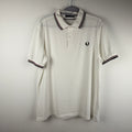 Fred Perry Polo Twin Tipped - White L