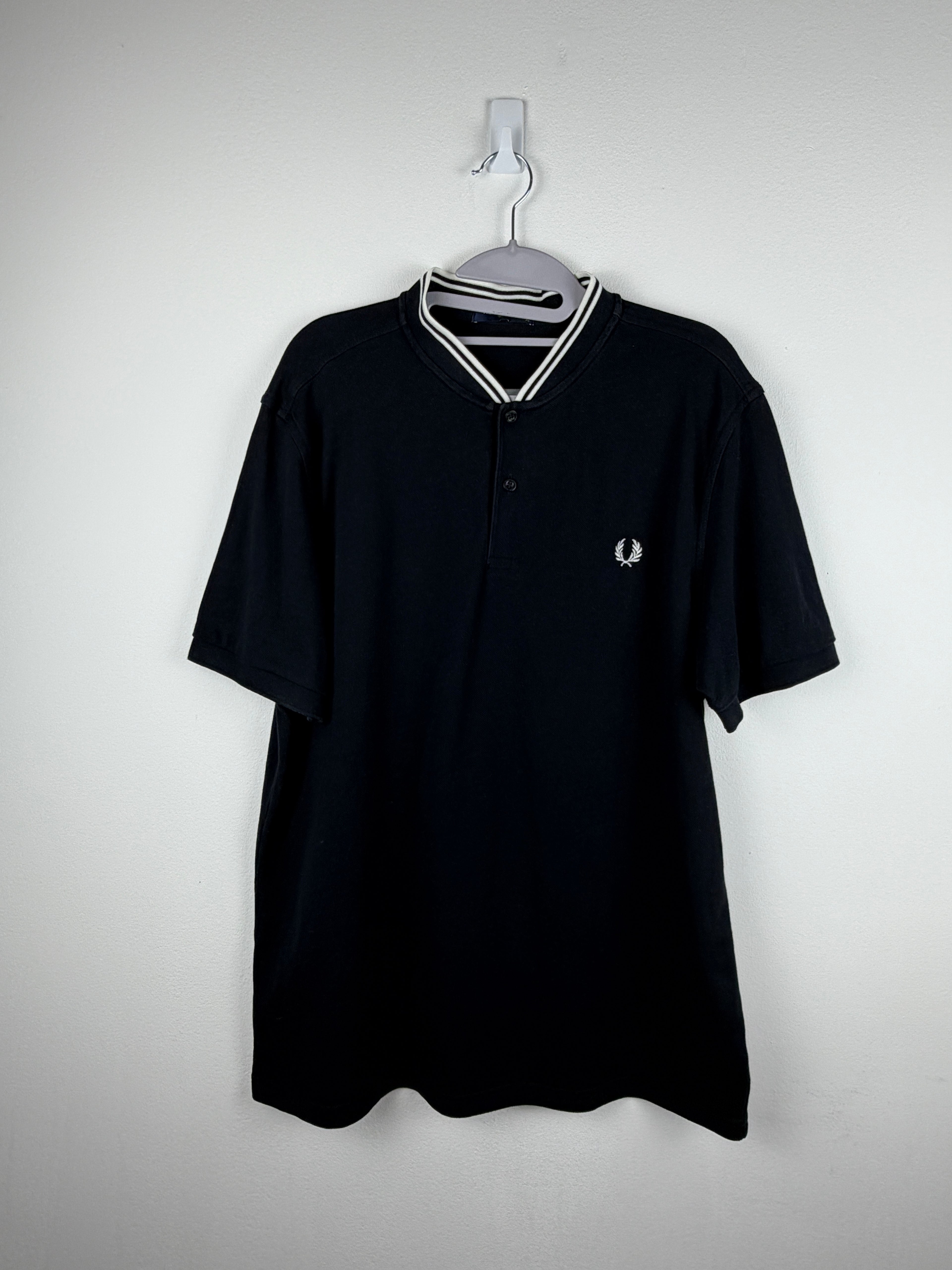Fred Perry Polo Stand-Up Collar - Black XL