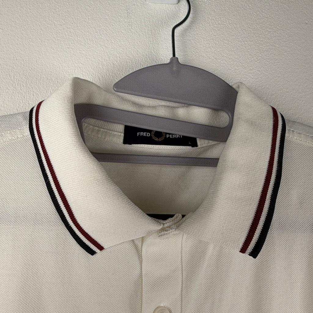 Fred Perry Polo Twin Tipped - White L