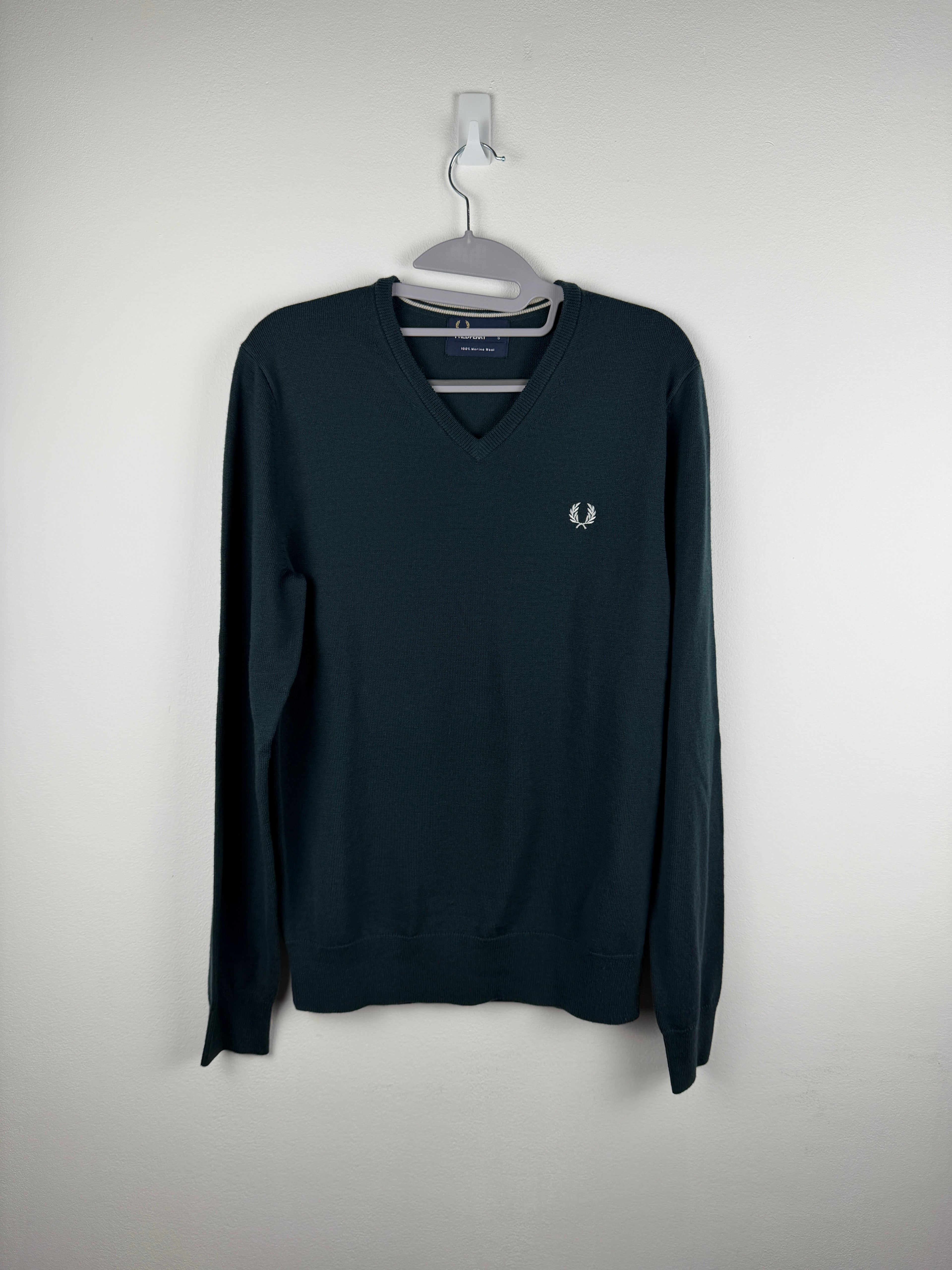Fred Perry Sweater Merino Wool - Green S
