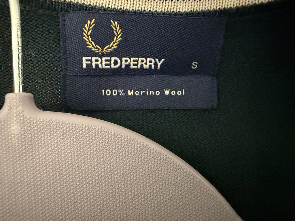 Fred Perry Sweater Merino Wool - Green S