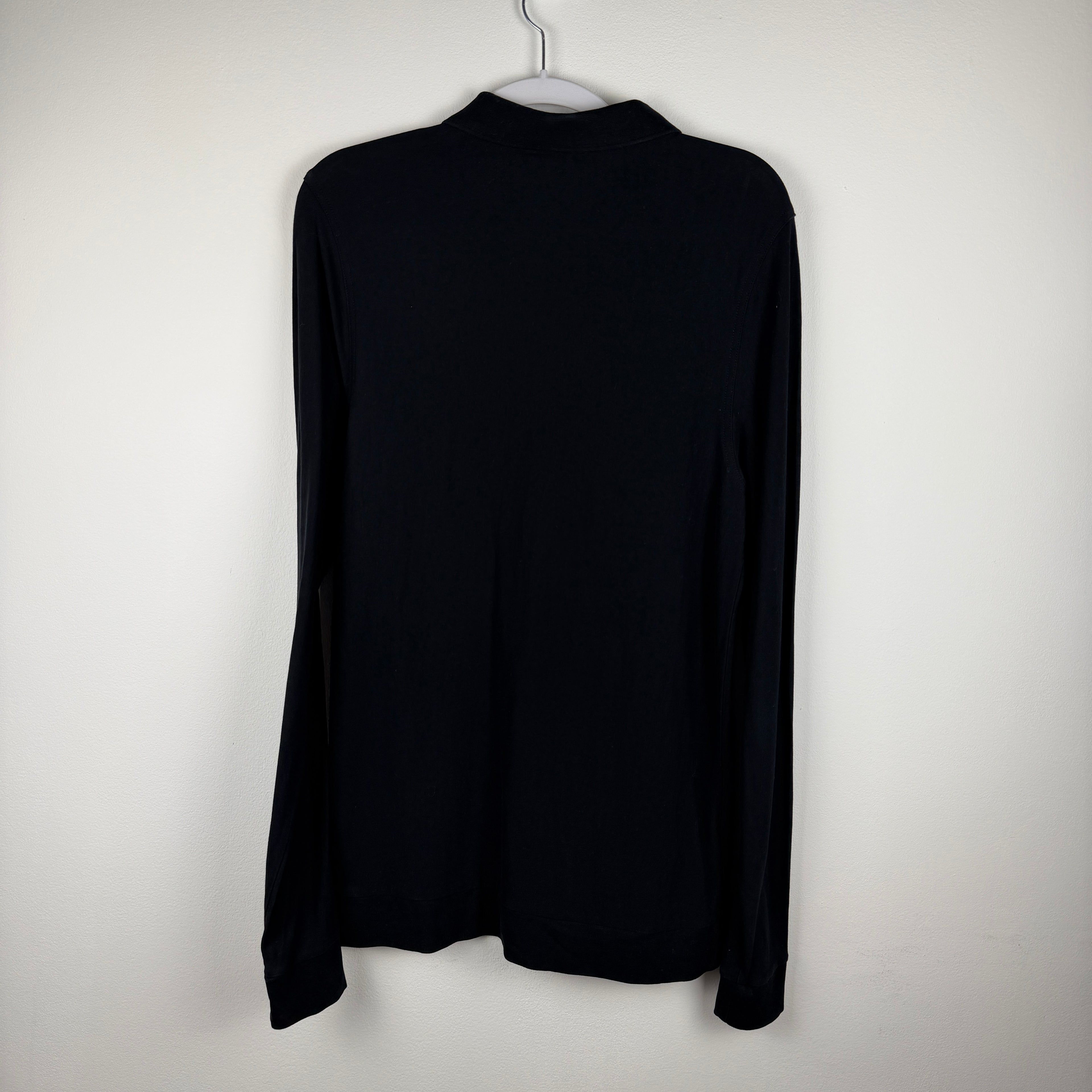 Fred Perry Striped Long Sleeve Polo - Black White