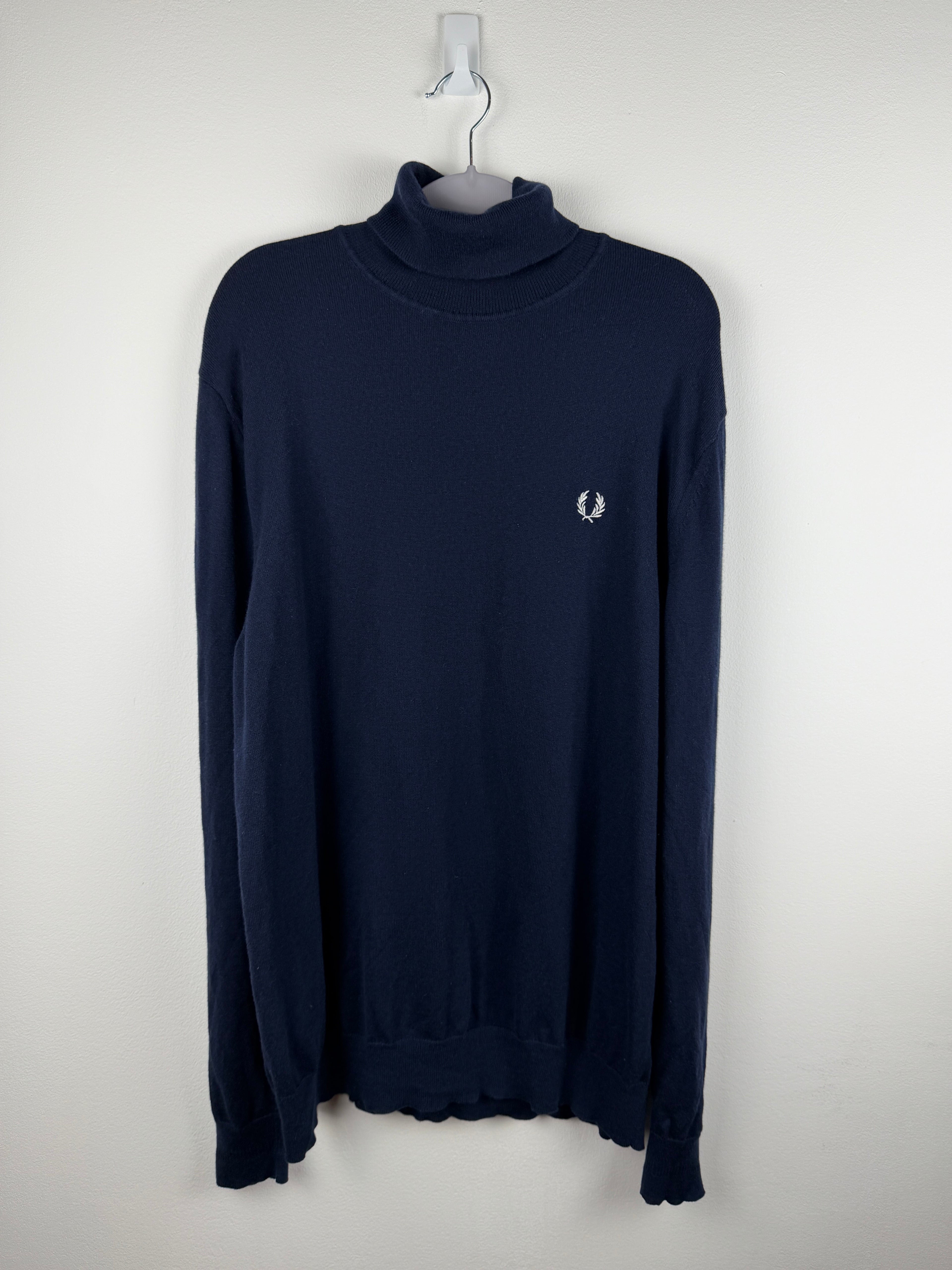 Fred Perry Turtleneck Merino Wool Mix - blue XL